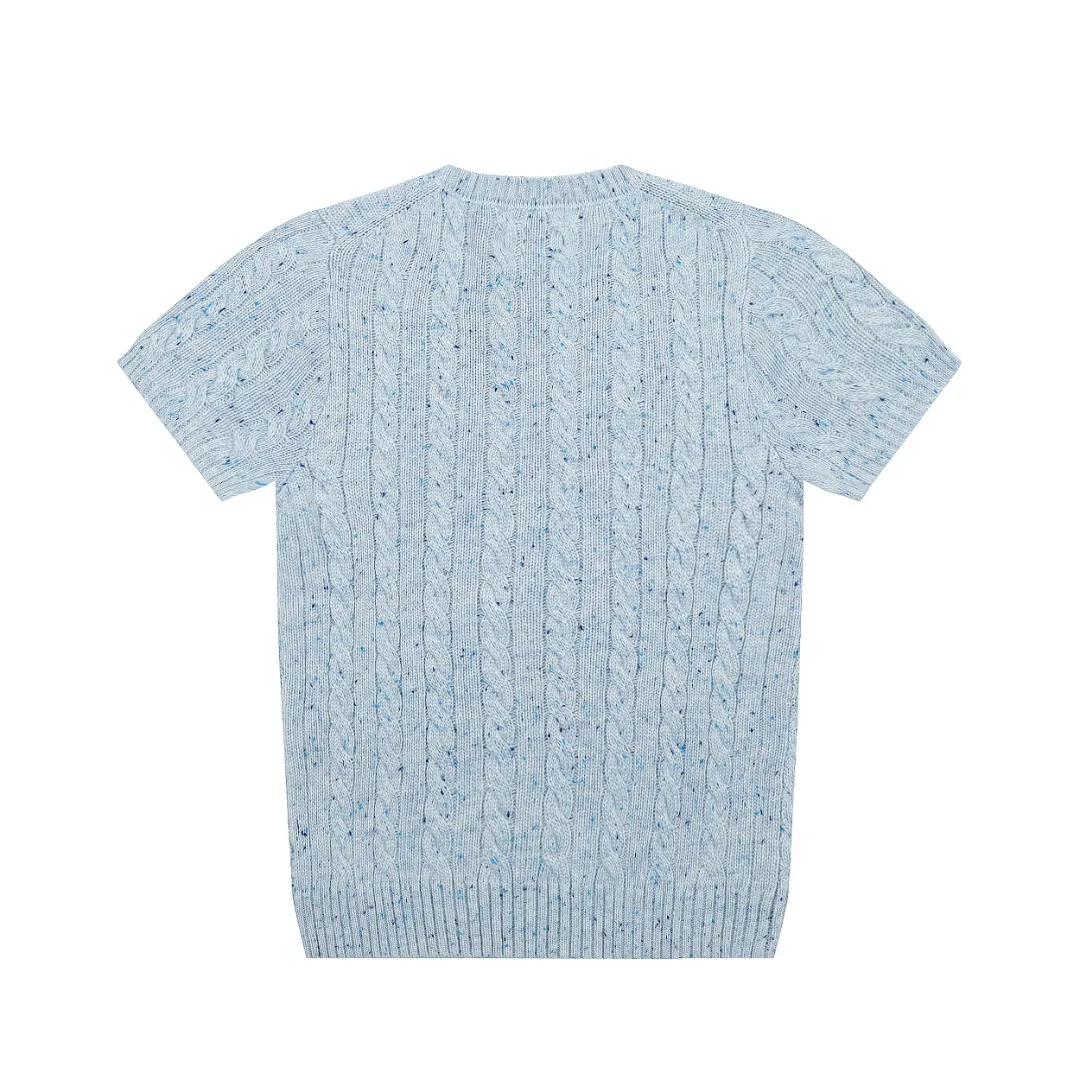 P166 💰 "Top quality" Style number: DS058# (on sale all year round) [Ralph Lauren wool blended pony embroidered logo twist knitted short sleeves] ✅Ralph Lauren gradient multi-color dot versatile hemp knitted round neck short sleeves for all seasons ✅15% merino cotton wool 85% wool blended clean and clear texture ✅ZP quality 1:1 version Scan the code to enter the GF website Counter quality ✅Details and quality are the only one in Guangzhou. Imported quality wool. Focus on high-end. Cost-effective. Needless to say good quality. ✅Restore the original version. The maximum size can be worn up to 150 pounds. Loose, comfortable and stress-free.